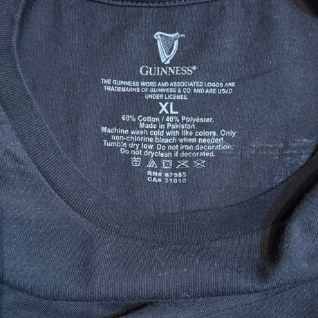 [Used] GUINNESS / turtle / T-shirt / sizeXL