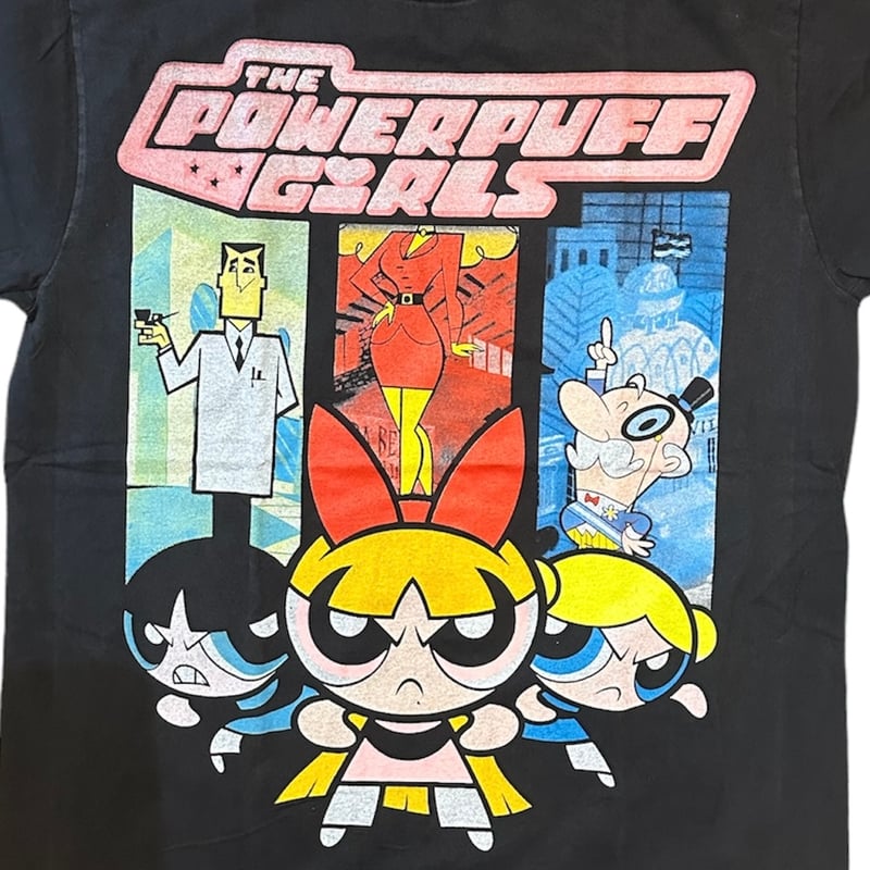 トップス VTG The Powerpuff Girls T shirt American Thrift X Powerpuff Girls Powerpuff Group Vintage T
