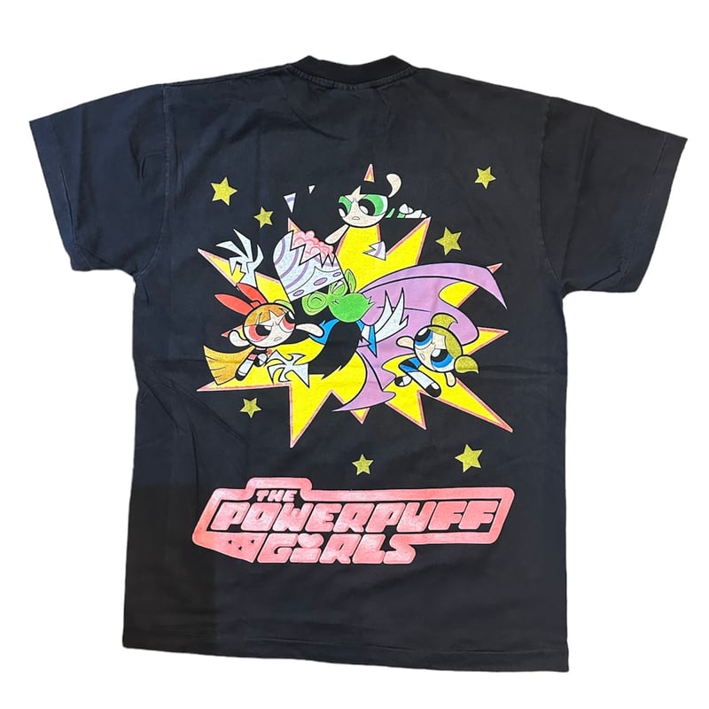 パワーパフガール Powerpuff Girls Tシャツ cartoon PUBLUX/【THE POWERPUFF GIRLS】パワーパフ ガールズ かすれ 箔