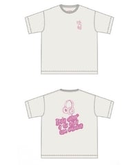 トライブレンドビッグシルエット半袖Tシャツ白　(Spice up your life with music)