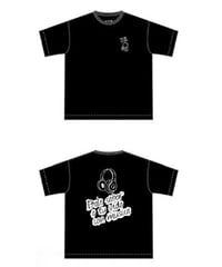 トライブレンドビッグシルエット半袖Tシャツ黒　(Spice up your life with music)