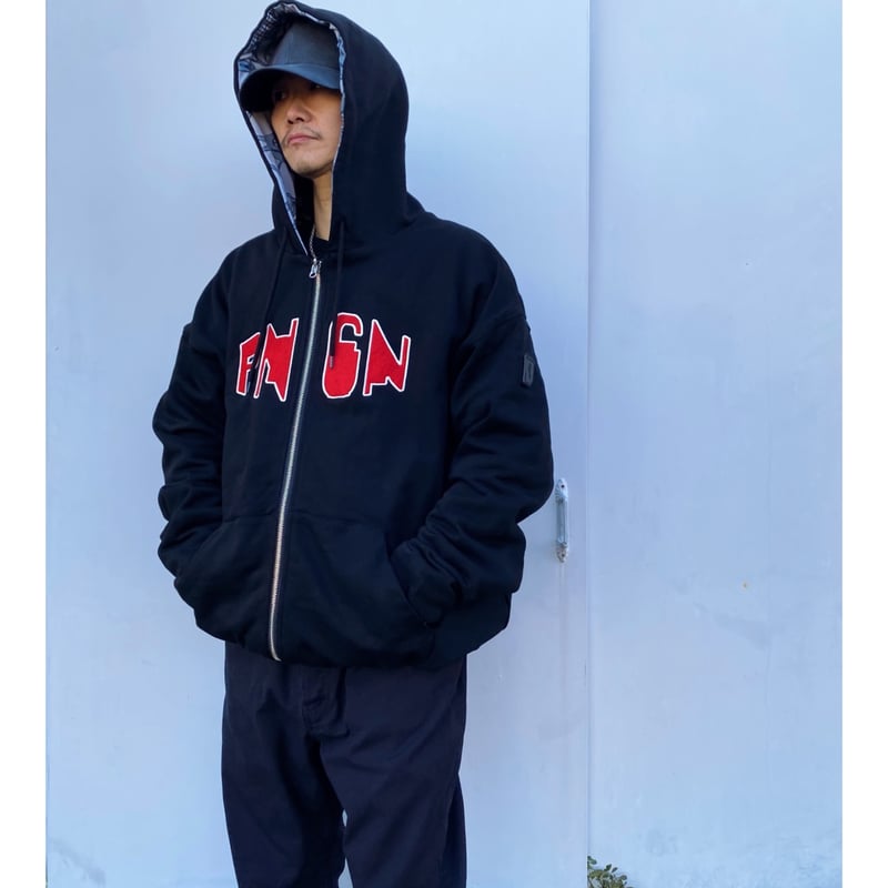 ラ*ナ様 PHINGERIN Pngn zip hoodie \"C:BLACK\" PNGN ZIP HOODIE BLACK – PHINGERIN