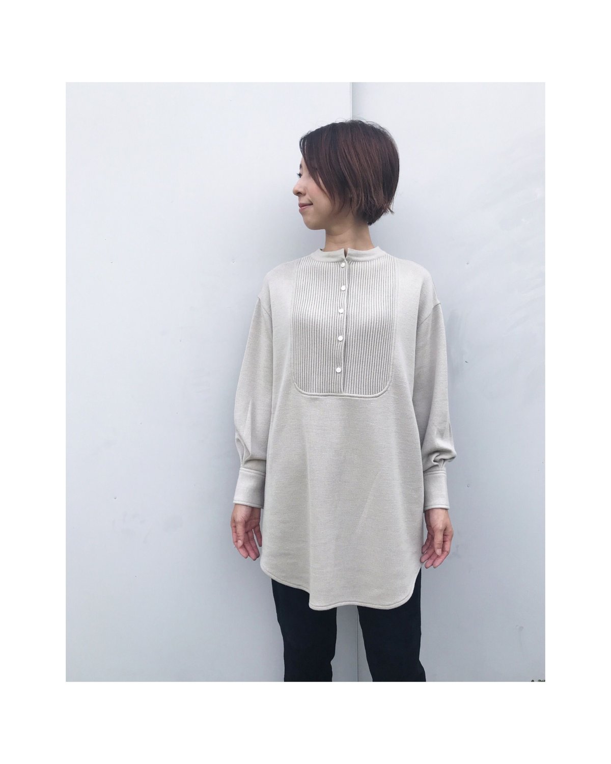 値下げTAN タン19AW BOILED PINTUCK BLOUSE GRAY 【公式通販】 値下げTAN タン19AW BOILED PINTUCK BLOUSE GRAY 【公式通販】