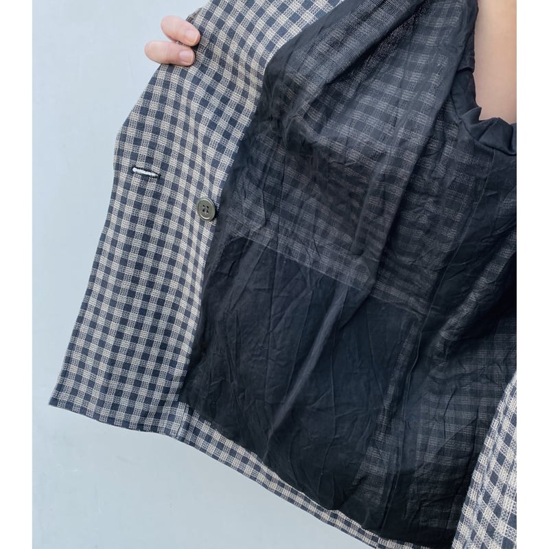 ERiKOKATORi「check cotton jacket」black. | gouter