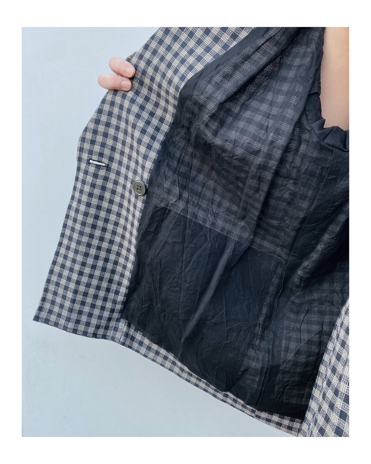 ERiKOKATORi「check cotton jacket」black. | gouter
