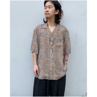 FACCIES「Oriental Pattern Rayon Shirt」B/Green.