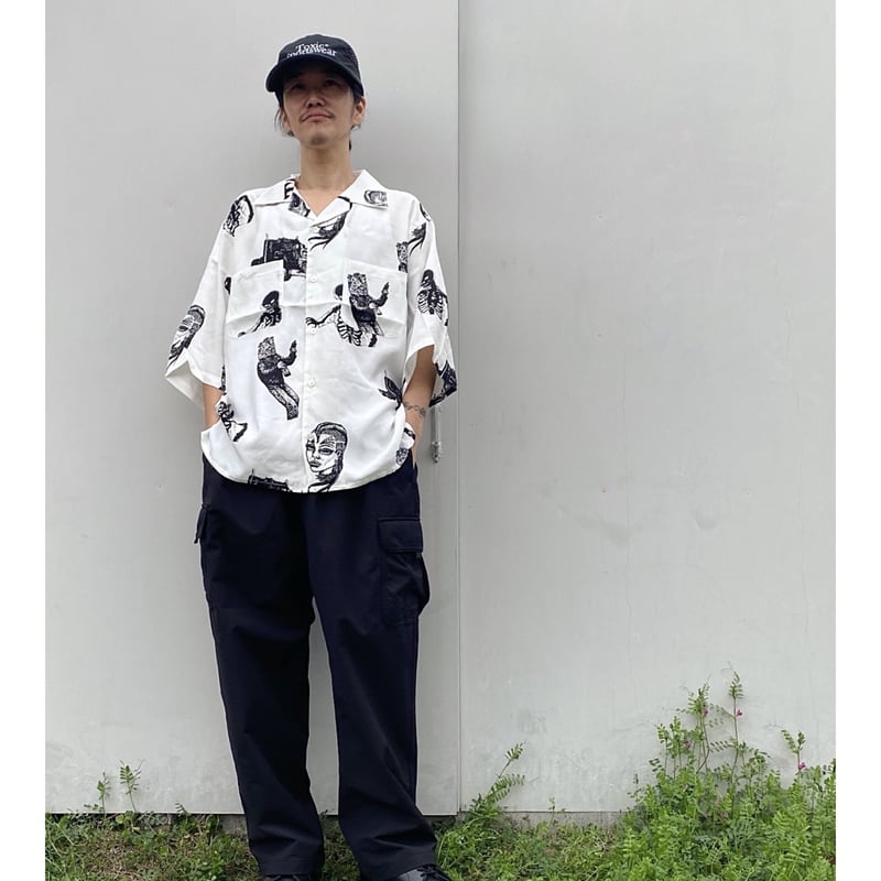◎美品レア◎BLACKWEIRDOS 半袖シャツ ホワイト BLACK WEIRDOS「REPO Aloha Shirt」white. | gouter