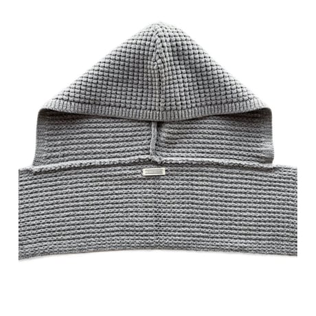 COMFORTABLE REASON「Waffle Hood Scarf」gray.