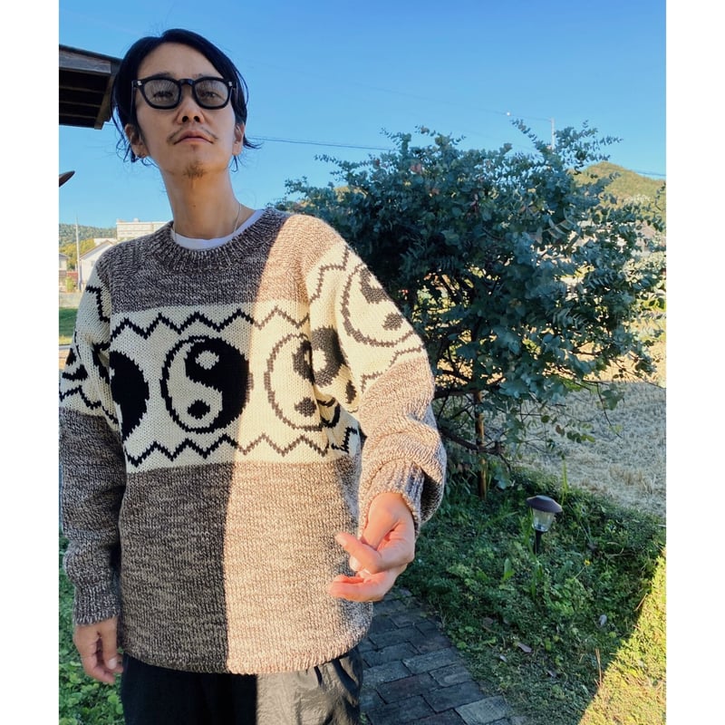 最新作の YIN-YANG BLACKWEIRDOS 中古 KNIT ニット インヤン トップス 