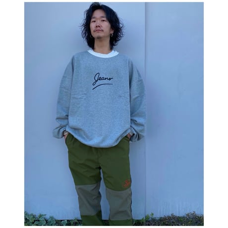 PHINGERIN「JEANS TRIMMED SWEAT」