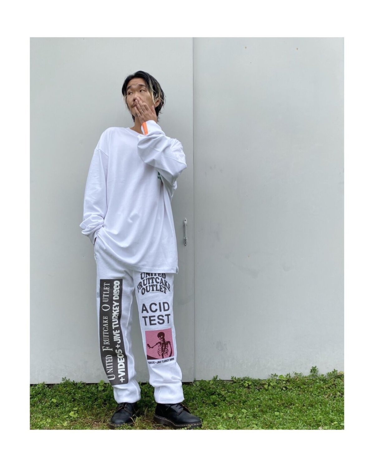 Black Weirdos レイヤード スウェット Lサイズ ホワイト 美品（BLACK  