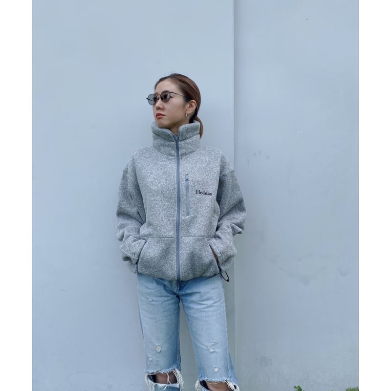 HOLIDAY「THERMAL PRO FLEECE ZIP UP JACKET」h.gray HOLIDAY「THERMAL PRO FLEECE ZIP UP JACKET」h.gray