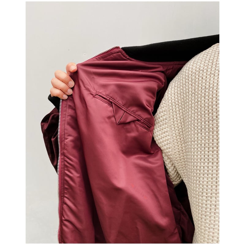 faccies「Velvet Reversible Blouson」wine. | goute...