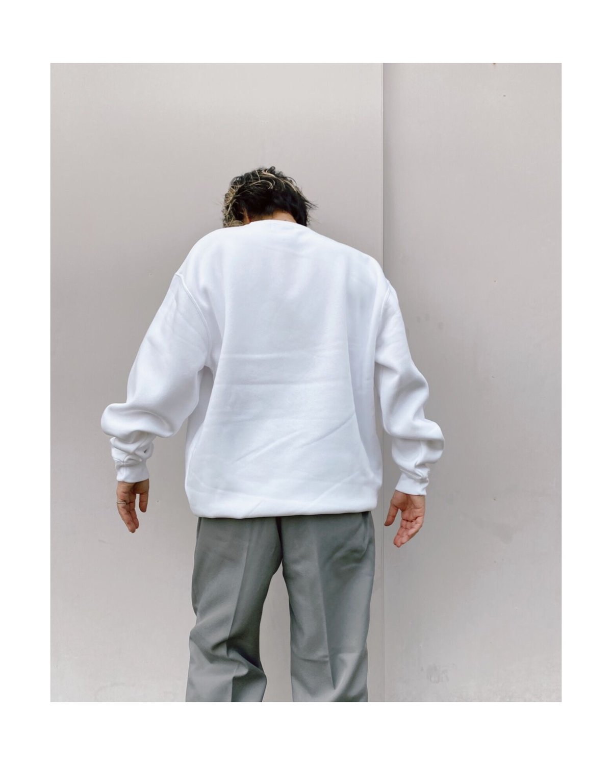 Black Weirdos レイヤード スウェット Lサイズ ホワイト 美品 BLACK WEIRDOS ブラックウィドゥ レイヤースウェット 白 L