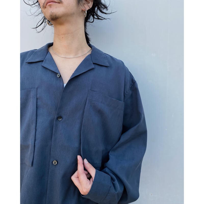 SON OF THE CHEESE 「BOX POCKET L/S」navy. | goute