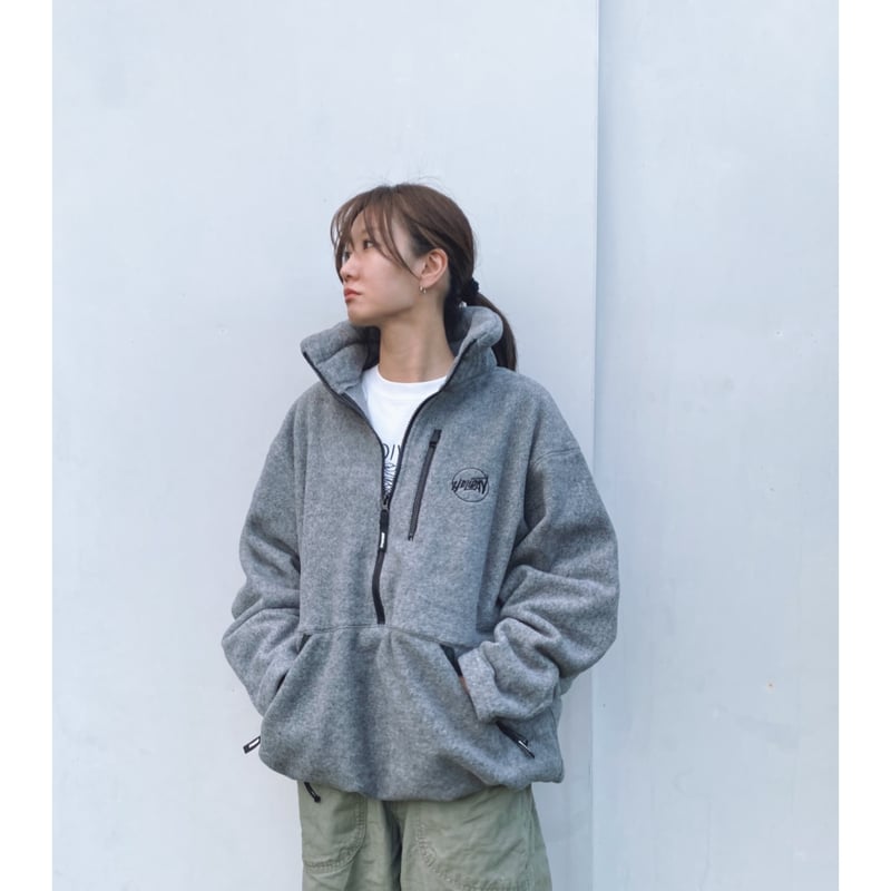 ワンピース HOLIDAY CLASSIC FLEECE ANORAK DRESS HOLIDAY「CLASSIC FLEECE ANORAK DRESS」gray. | gou