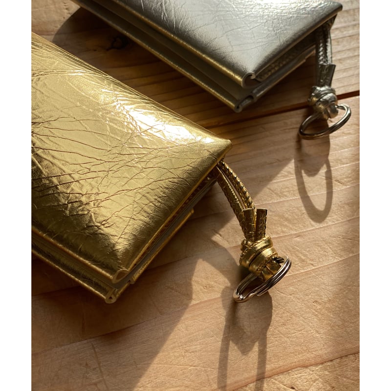 新品　タグ付き　MARROW　マロウ　ゴールド　COMPACT WALLET MARROW「COMPACT WALLET」gold. | gouter le cabinet