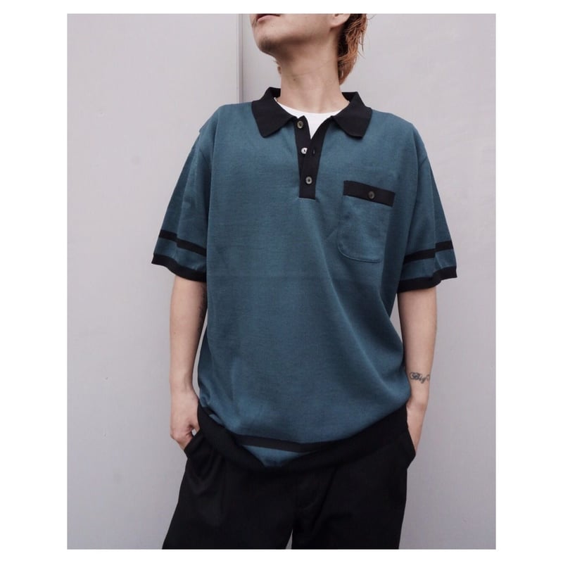 トップス SON OF THE CHEESE Border Rib Knit Shirt SON OF THE CHEESE Border Rib Knit Shirt | MAROON