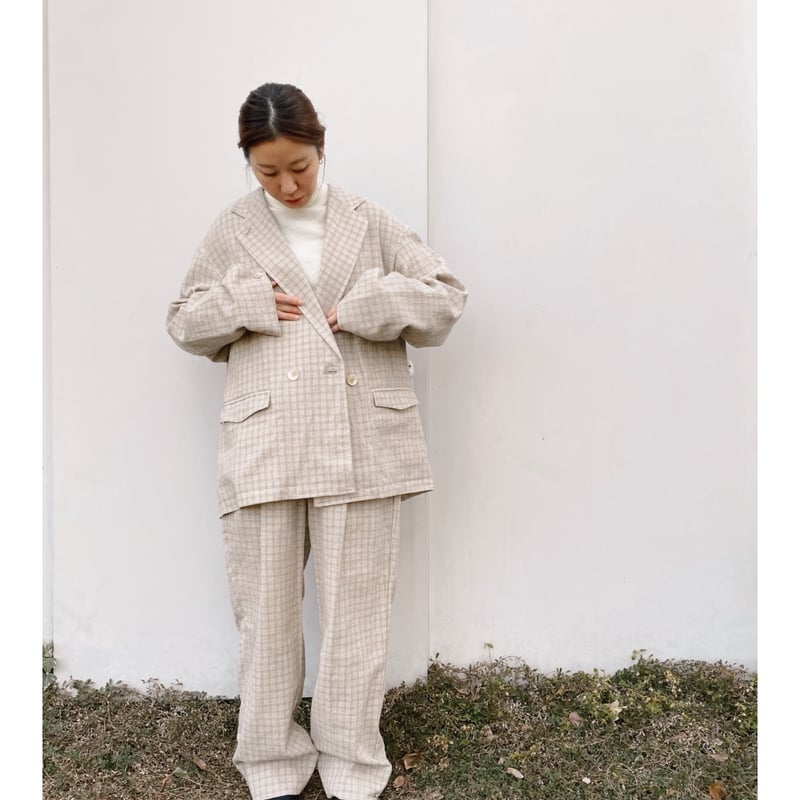 今期 ERiKOKATORi check cotton JKT ERiKOKATORi「check cotton jacket」beige. | gouter