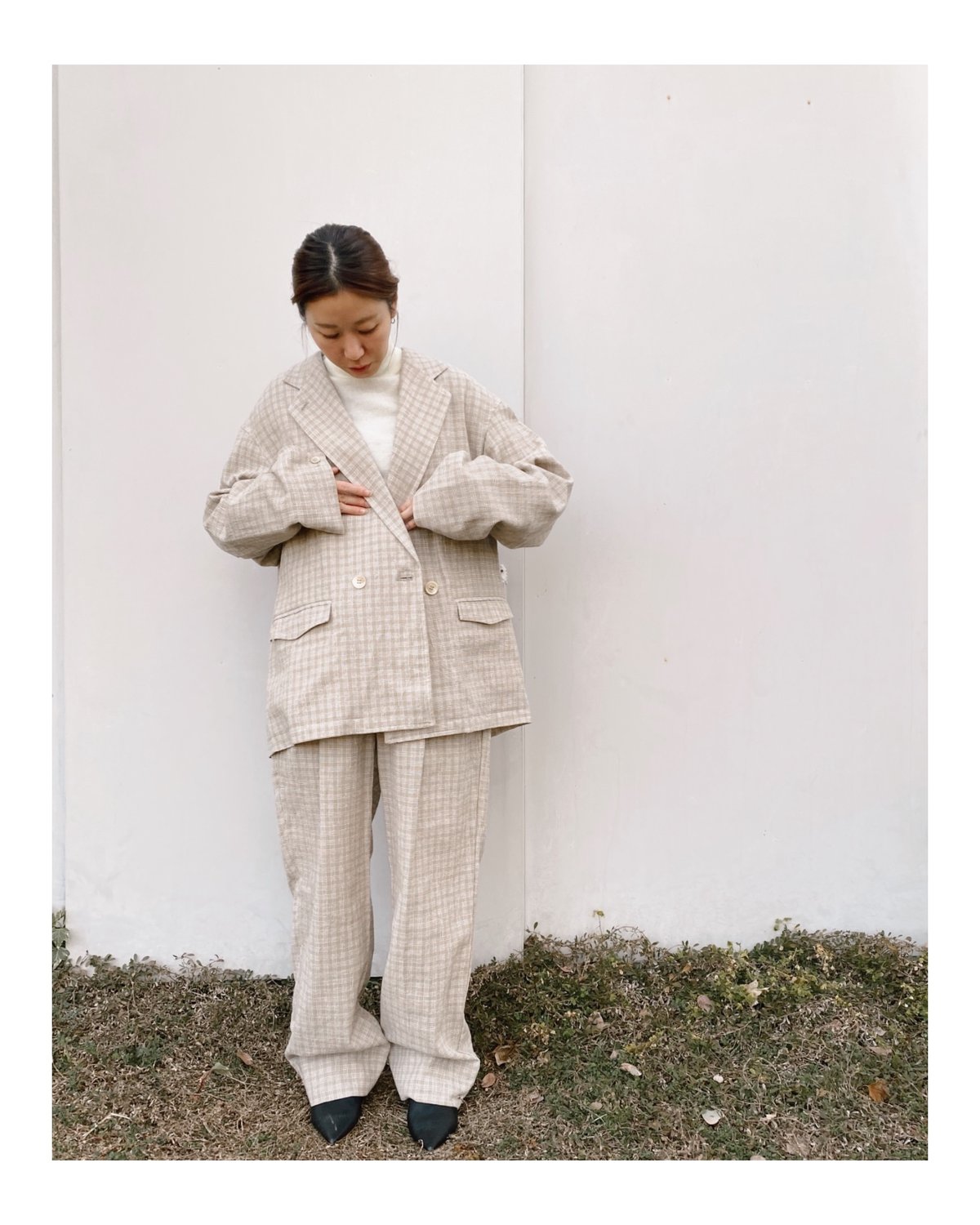 ERiKOKATORi「check cotton jacket」beige. | gouter