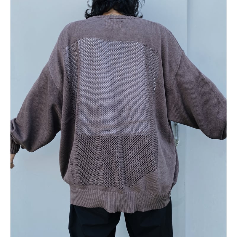 PHINGERIN「WINDOW WEB SWEATER」brown. | gouter le