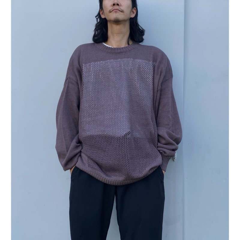 PHINGERIN「WINDOW WEB SWEATER」brown. | gouter le