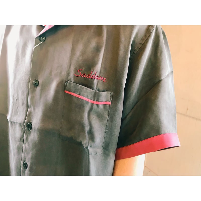 black weirdos saddam bowling shirt