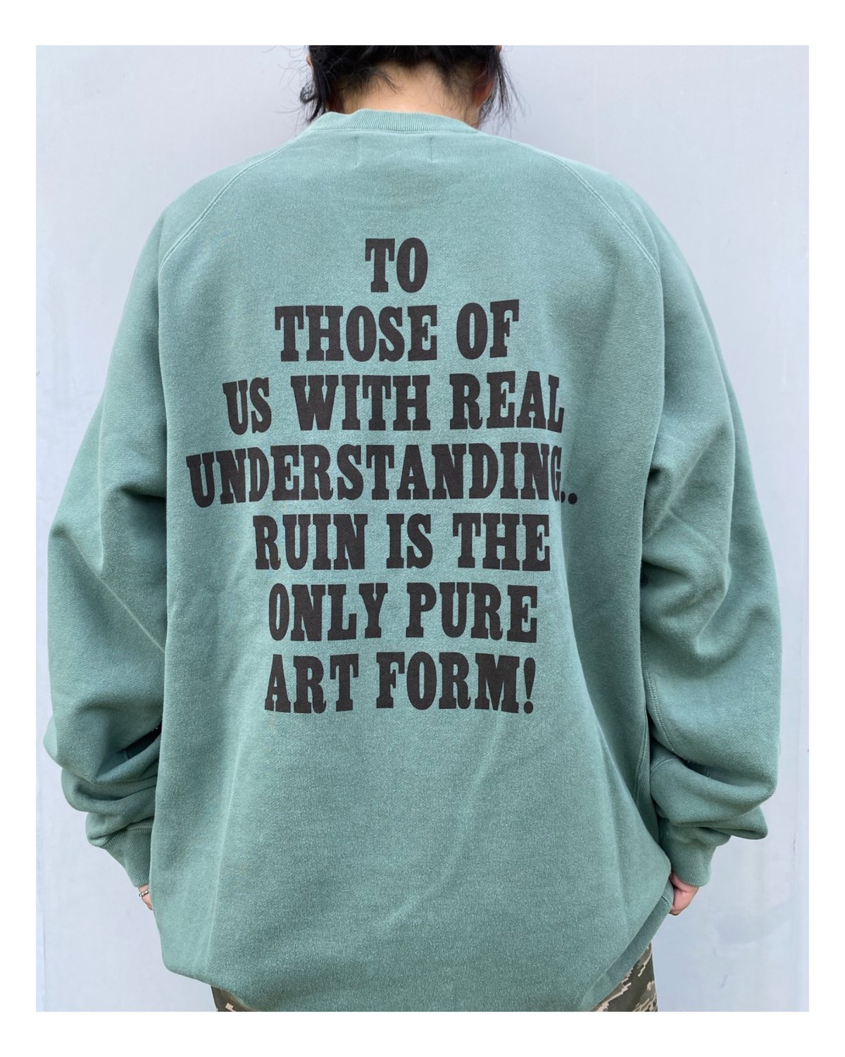 BLACK WEIRDOS「Crewneck Sweat Shirt」green. | gou