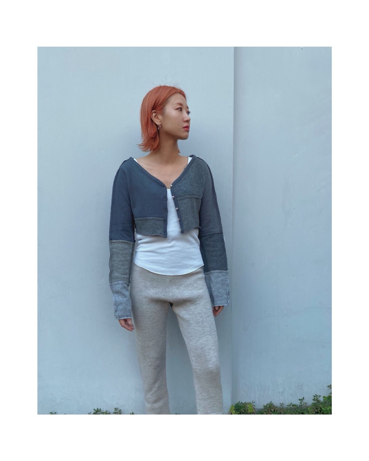 【美品】MALION vintage カシミアパッチワークカーディガン MALION vintage「cashmere patchwork cardigan」 | g