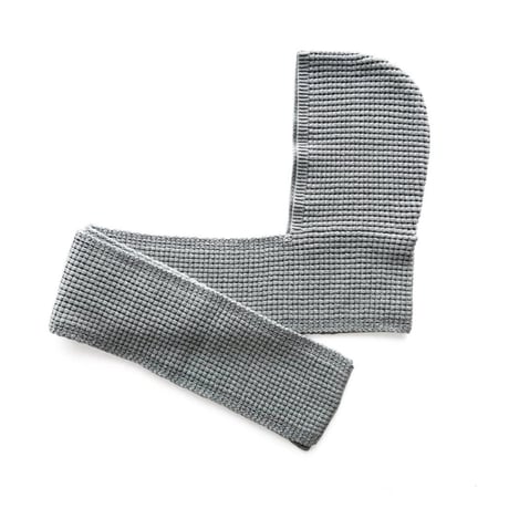 COMFORTABLE REASON「Waffle Hood Scarf」gray.