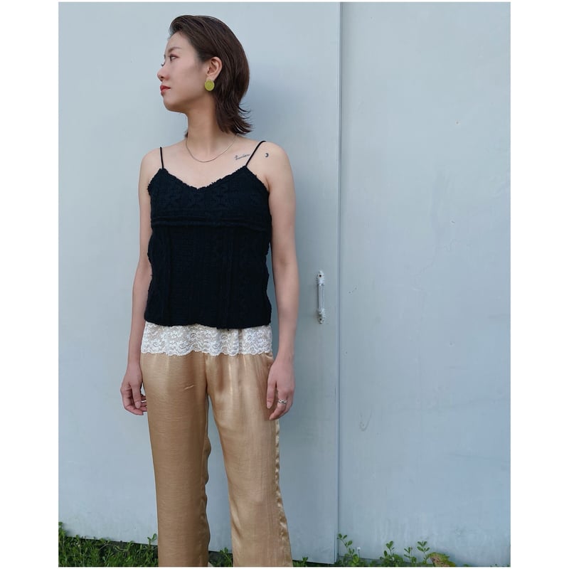 MALION vintage「fisherman knit cami」black. | gou