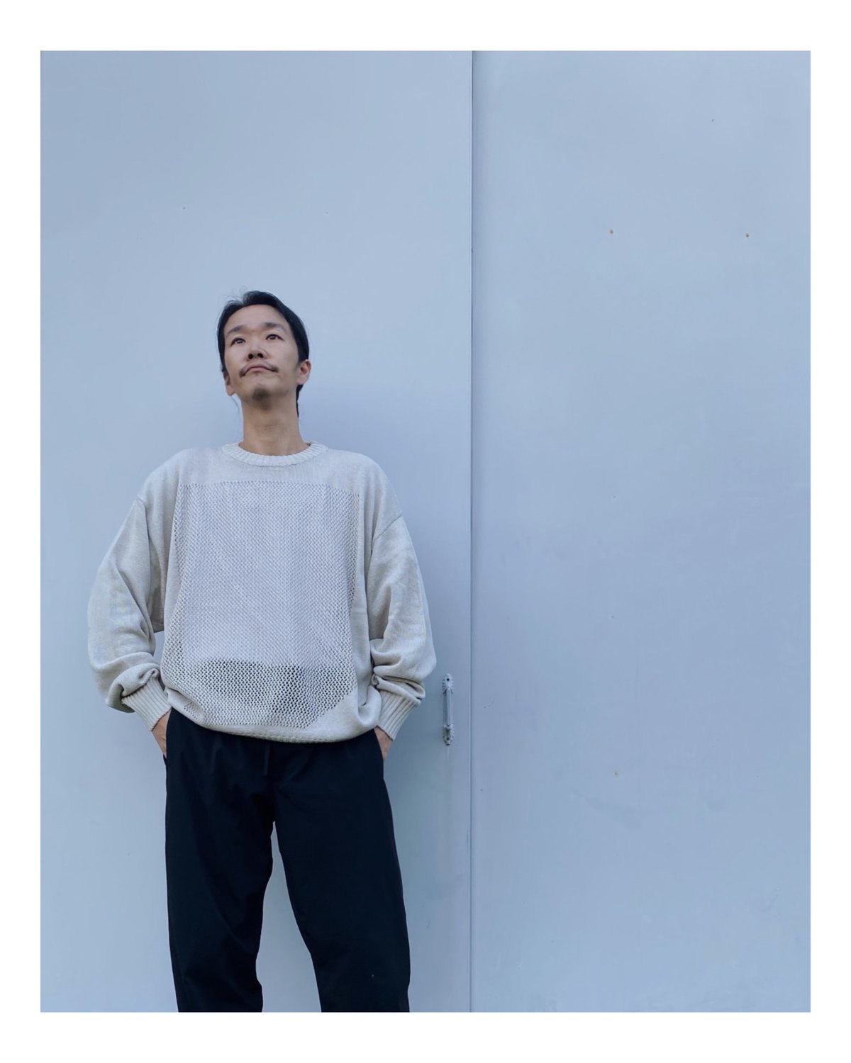 phingerin WINDOW WEB SWEATER ニット　フィンガリン PHINGERIN「WINDOW WEB SWEATER」brown. | gouter le