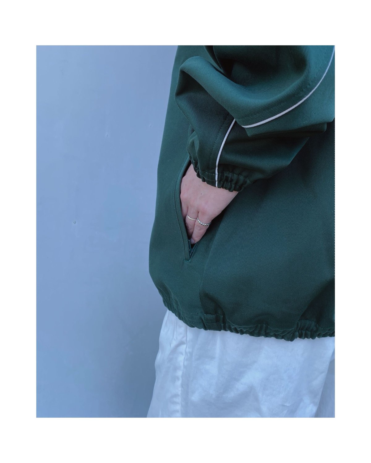 COMFORTABLE REASON「WARMUP JACKET」green. | goute