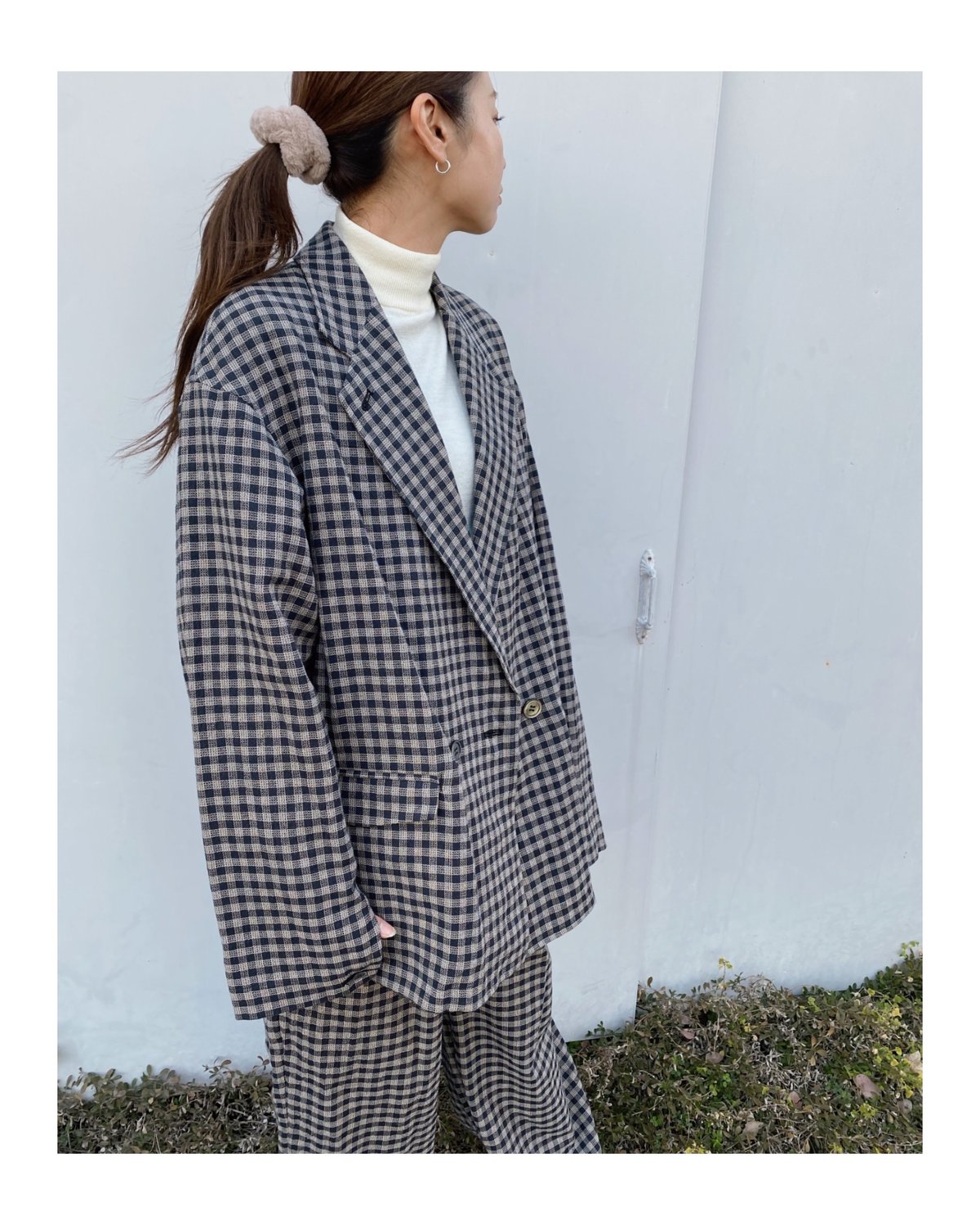 ERiKOKATORi「check cotton jacket」black. | gouter