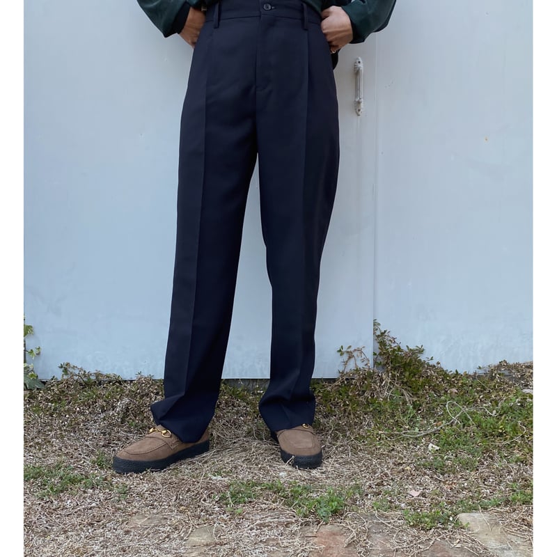 holiday HOLIDAY 　WOOL DRAWSTRINGS SLACKS HOLIDAY「WOOL DRAWSTRINGS SLACKS」d/navy. | goute