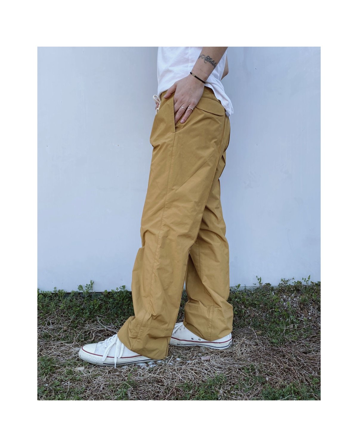 【新品タグ付】ETHOS/THICKER TROUSERS NAVY GREEN ETHOS「THICKER TROUSERS」 | gouter le cabinet