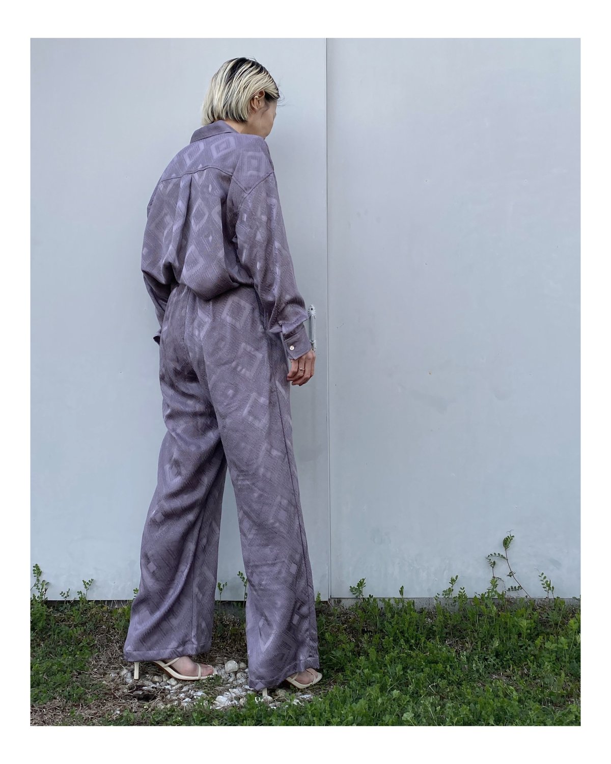 ERiKOKATORi「gisha jacquard pants」purple. | gout ERiKOKATORi「gisha jacquard pants」purple. | gout
