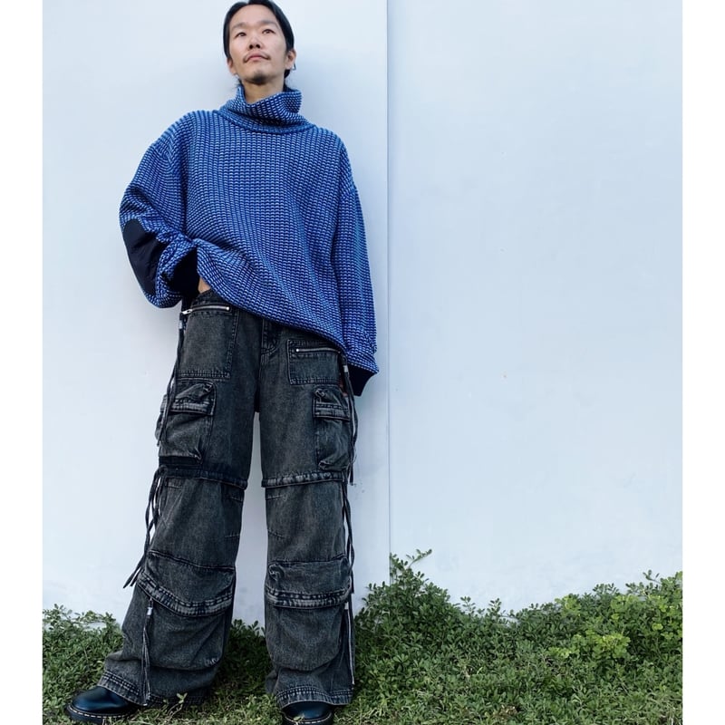 FACCIES「MULTI-POCKET DENIM CARGO」black. | goute