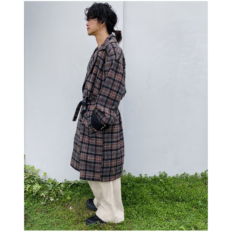 FACCIESS チェック柄 ロングコート