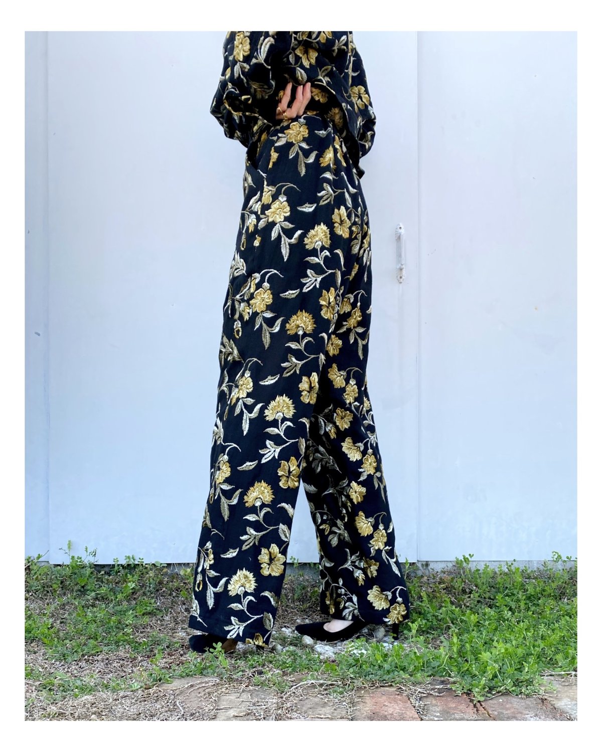 ERiKO KATORiエリコカトリ /Flower Chiffon Pants ERiKOKATORi「flower embroidery pants」 | gouter l