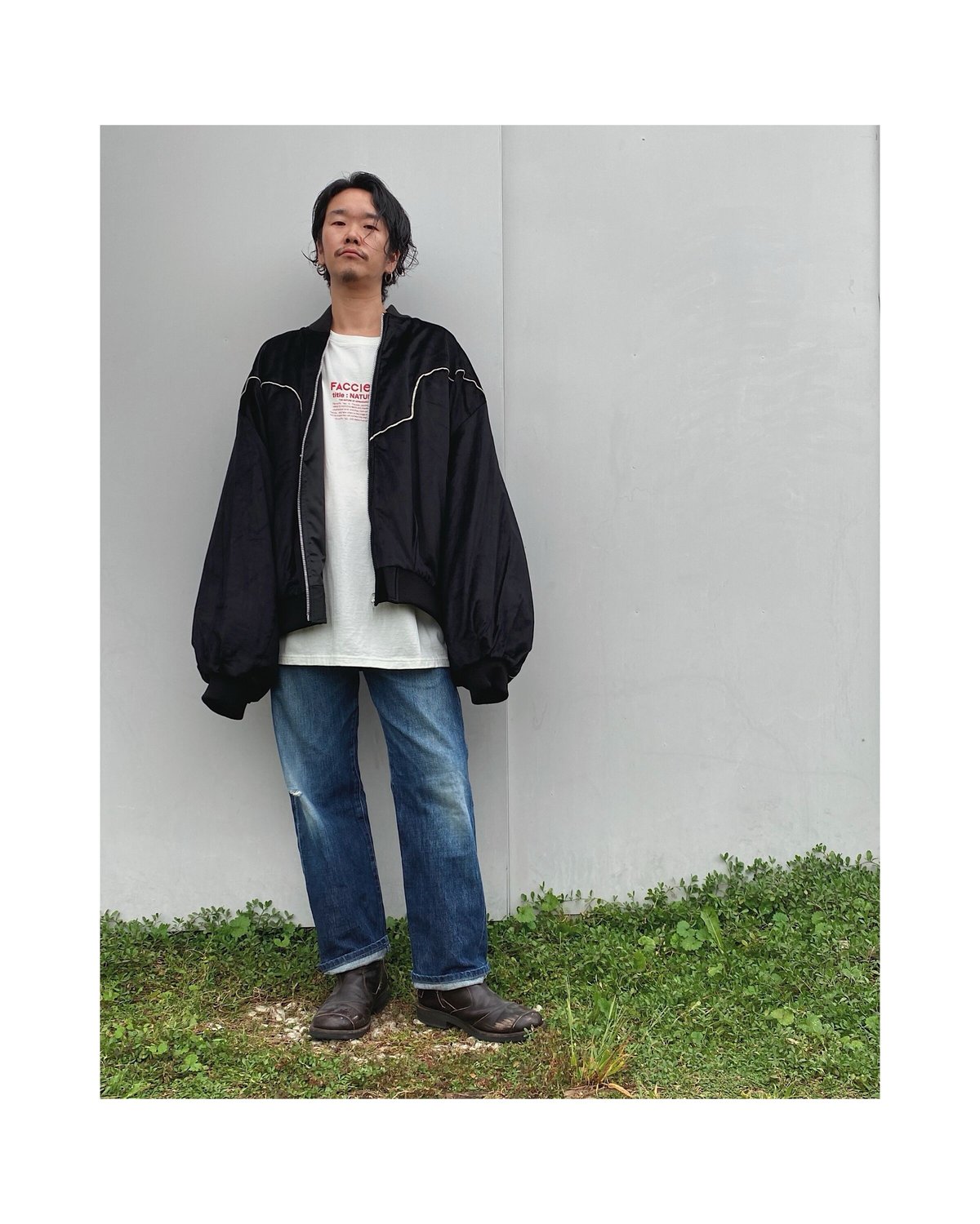 faccies「Velvet Reversible Blouson」black. | gout