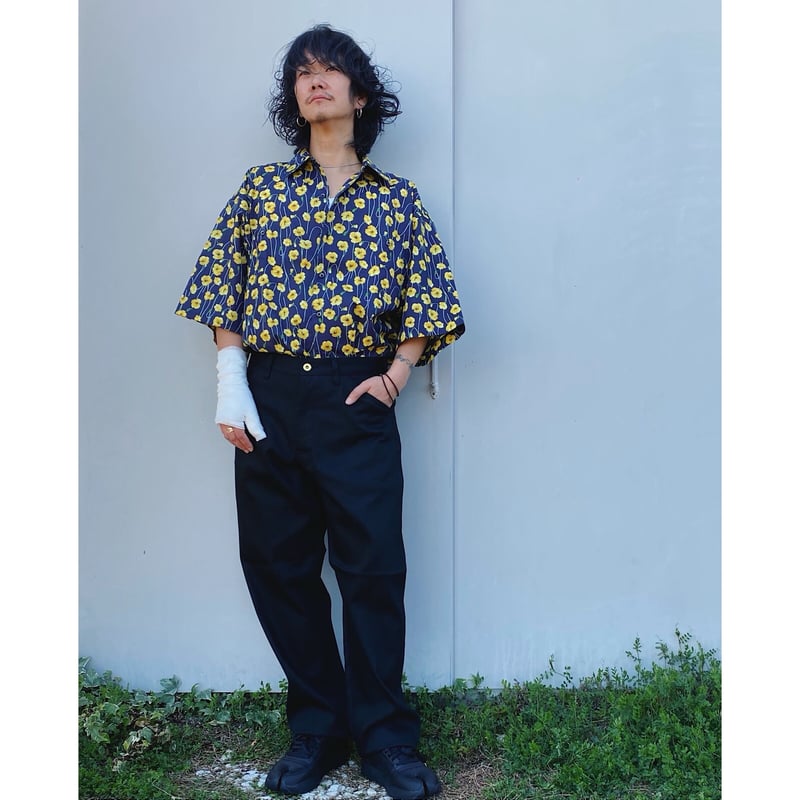 SON OF THE CHEESE「Flower Shirt」navy. | gouter l