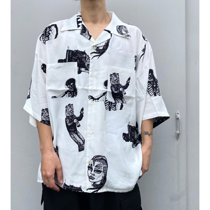 BLACK WEIRDOS「REPO Aloha Shirt」white. | gouter