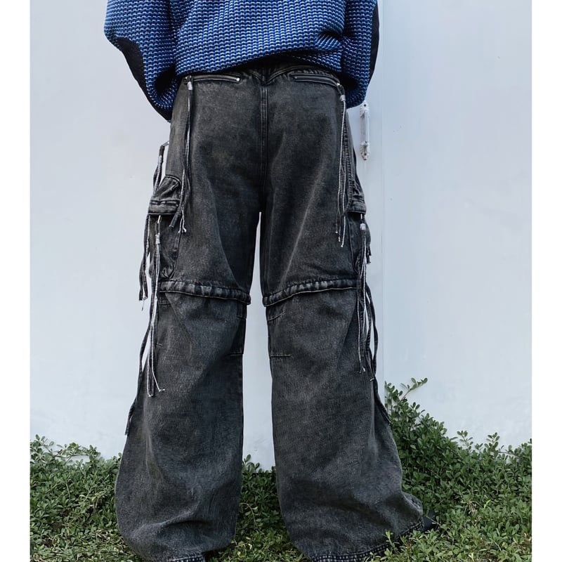 S マルチポケット カーゴパンツ ストレッチデニム ブッシュ