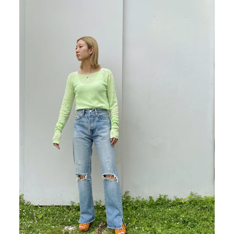 HOLIDAY「DAMAGE DENIM SLIM PANTS」 | gouter le ca HOLIDAY「DAMAGE DENIM SLIM PANTS」 | gouter le ca