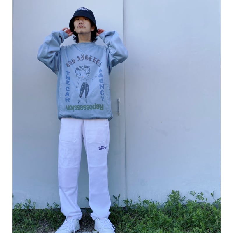 BLACK WEIRDOS「Crewneck Sweat shirt (BETTY) 」blu