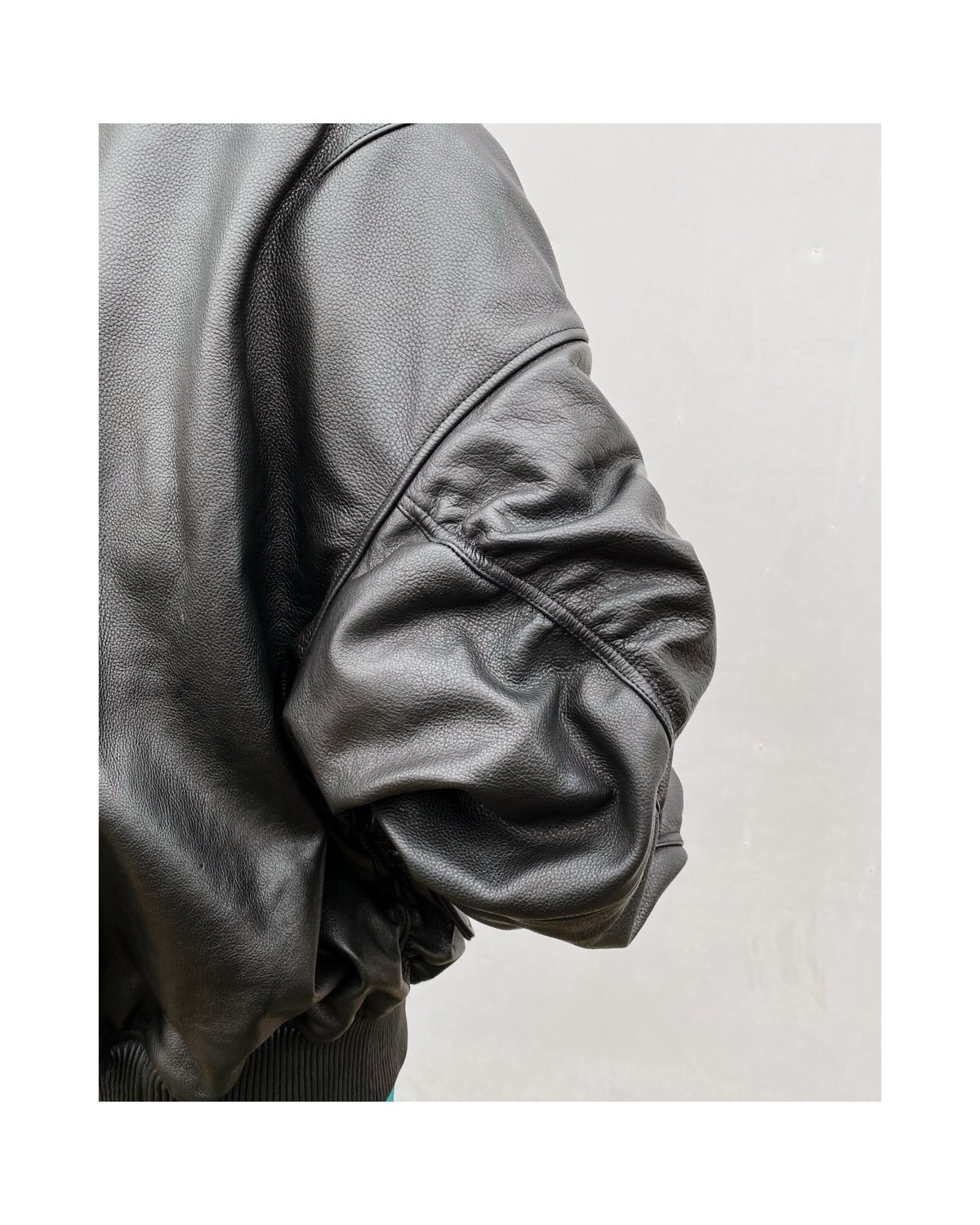 NOTE Ballon Bomber Jacket レザーボンバージャケット-