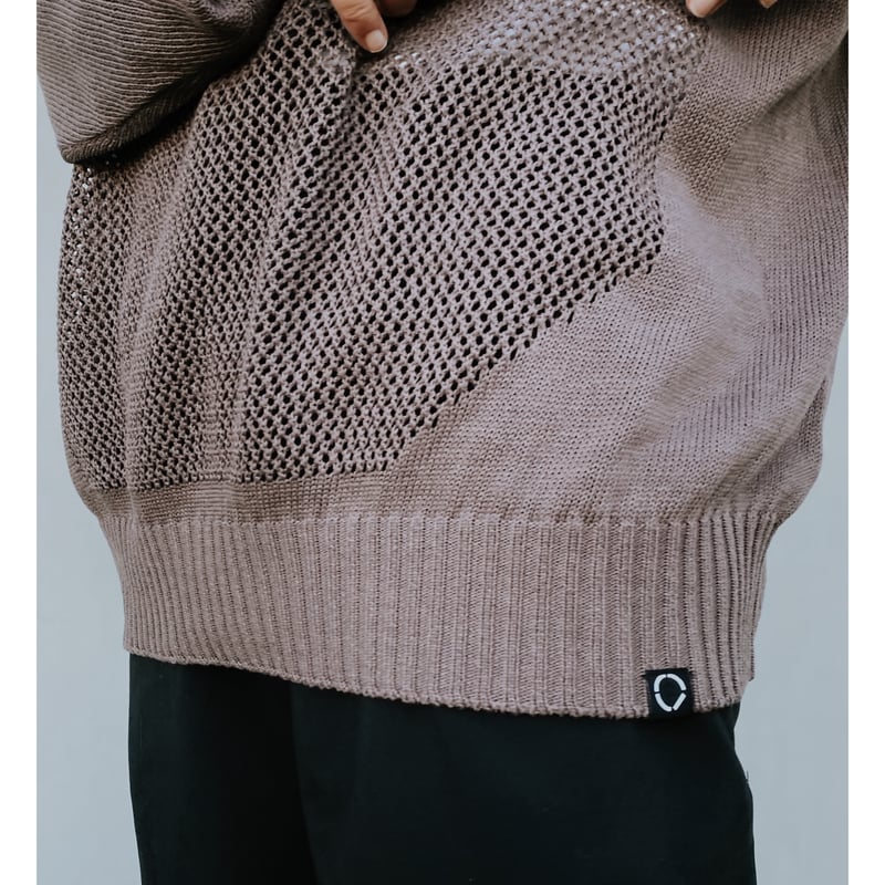 PHINGERIN「WINDOW WEB SWEATER」brown. | gouter le
