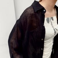 ERiKOKATORi「linen gawze shirts」black. | gouter