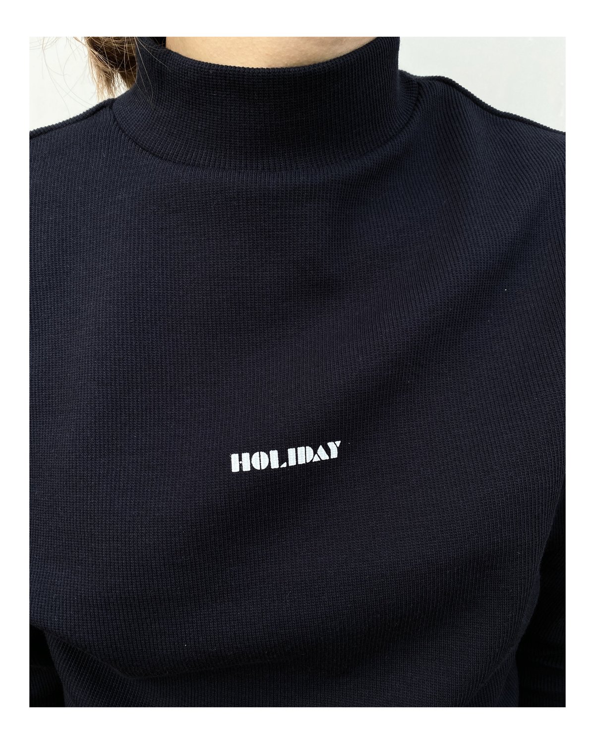 HOLIDAY「SUPER RIB PUFF MIDDLE-NECK TOPS (HOLIDA